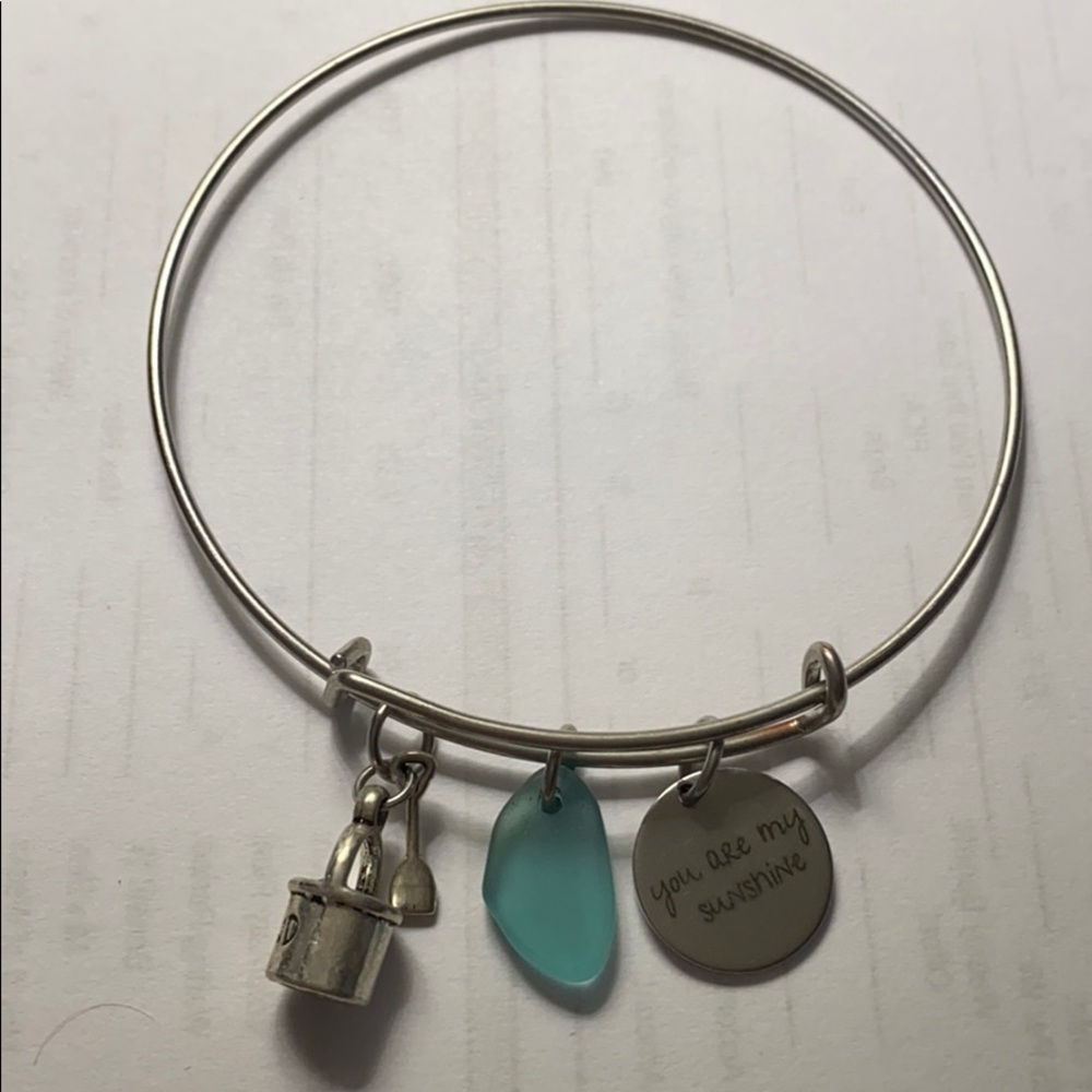 Charm bangle bracelet